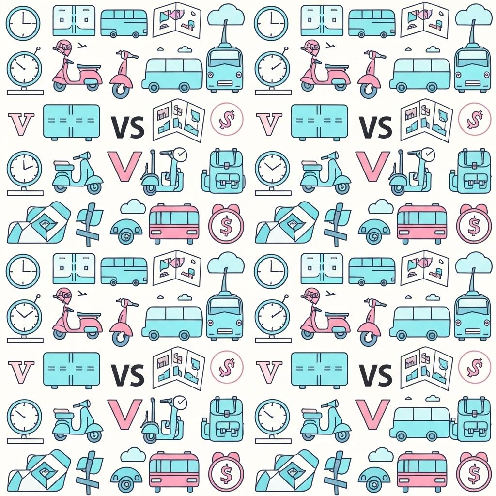 Scooter vs Bus in Laos: Which is Better for Travelers? - Starbucks travel series inspired design